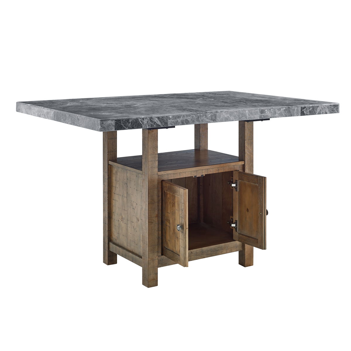 Grayson - Gray Marble Counter Table - Dark Gray
