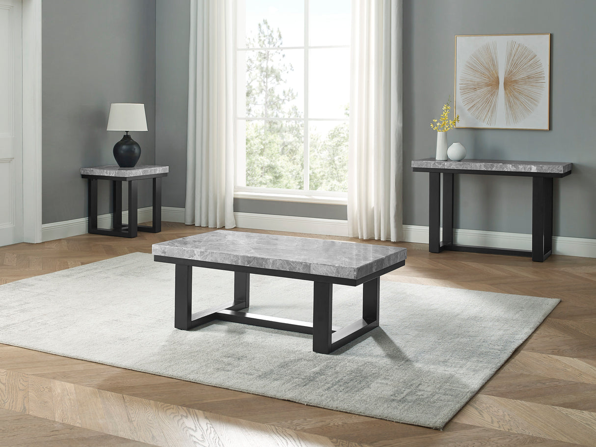 Lucca - Marble Sofa Table - Gray