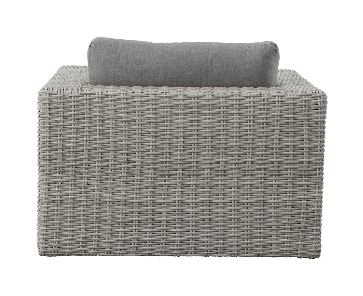 Blakley - Outdoor Swilvel Chair (Set of 2) With Half Round Wicker - Gray