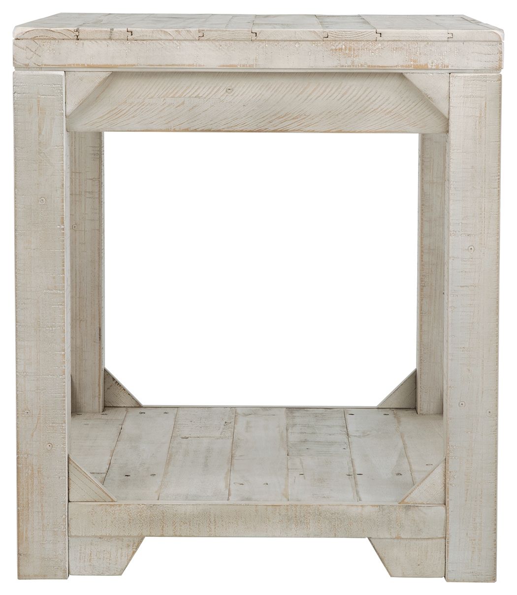 Fregine - Rectangular End Table - Whitewash