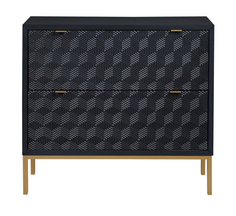Tessa - Two Drawer Chest - Prism Royal Blue / Gold