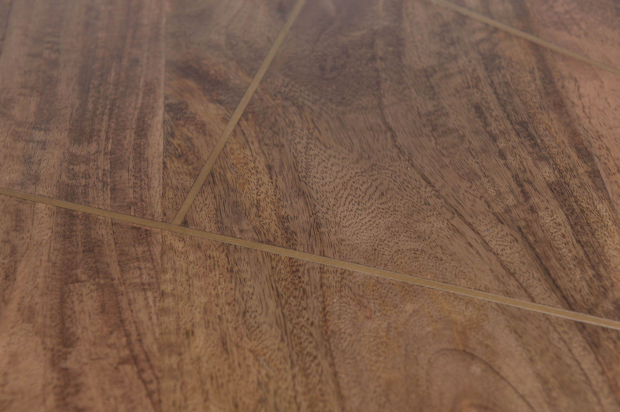 Walter - Brass Inlay Cocktail Table - Brown