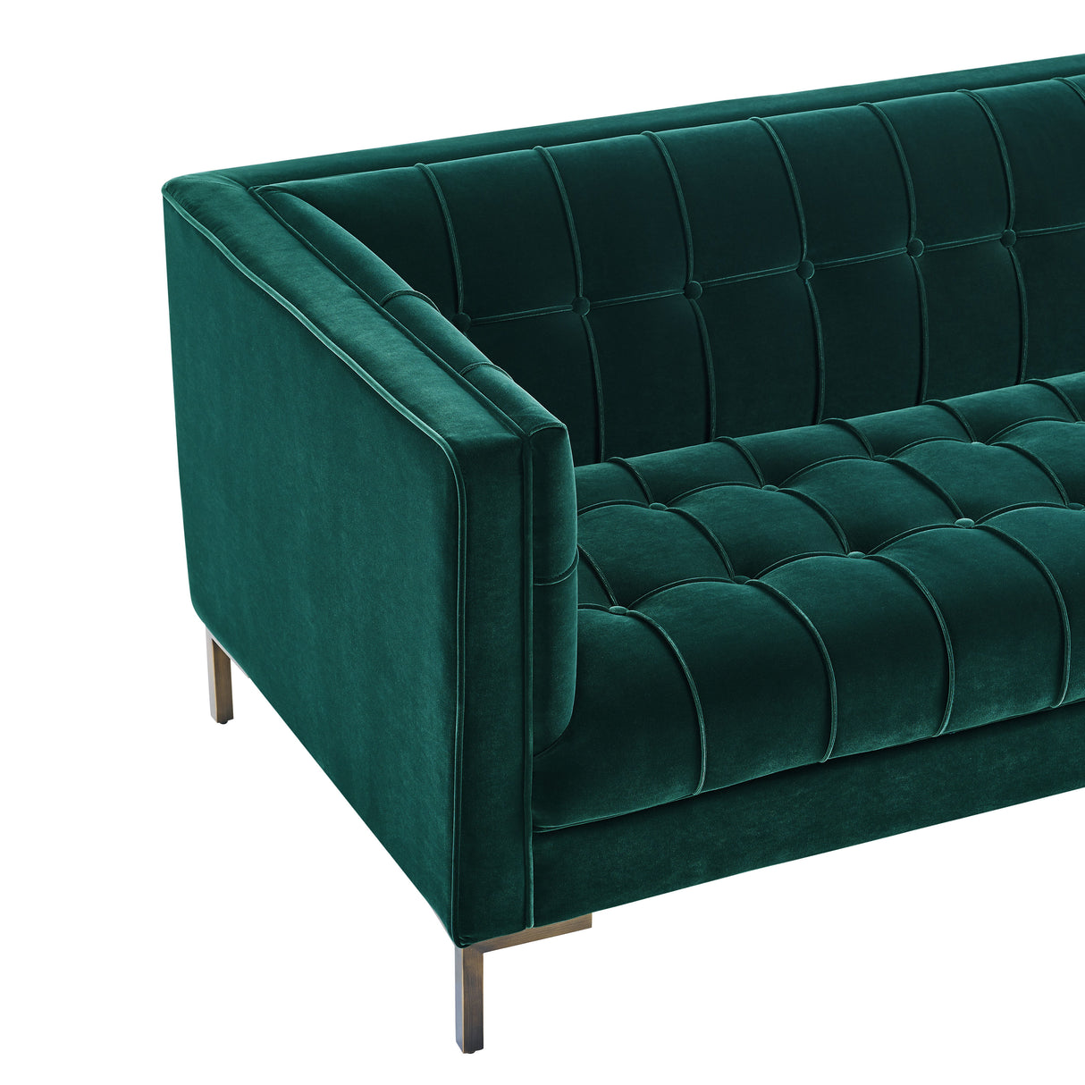 Isaac - Channel Stitch Velvet Sofa
