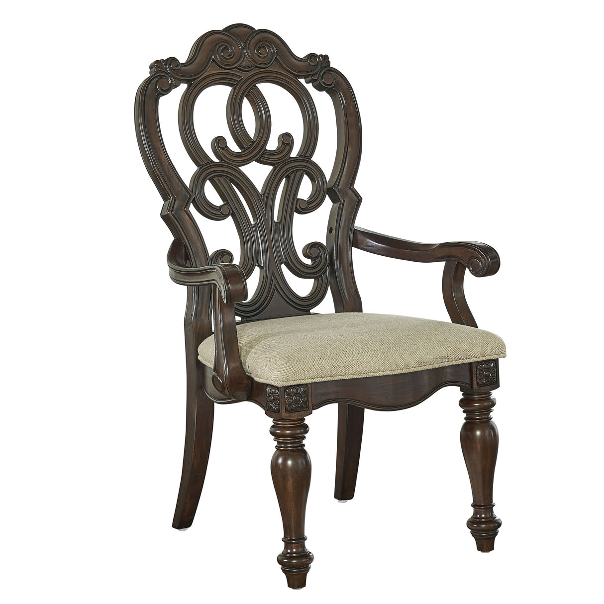 Royale - Arm Chair (Set of 2) - Dark Brown
