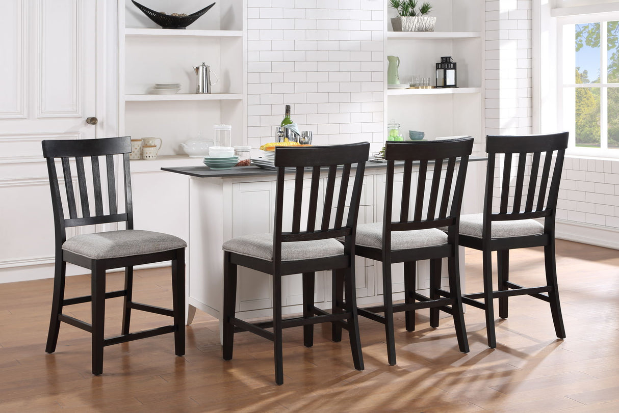 Halle - Counter Chair (Set of 2) - Dark Brown