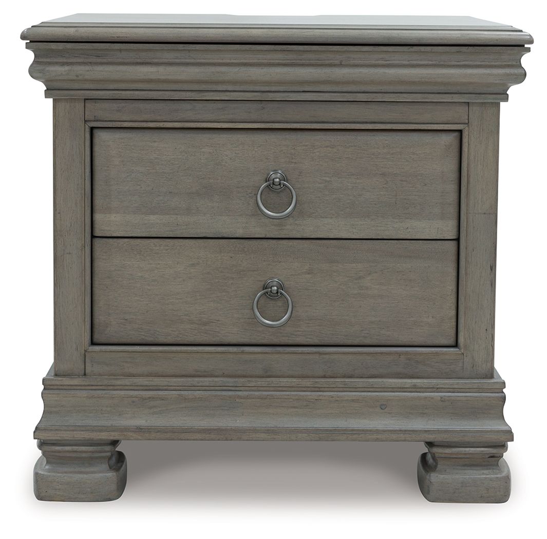 Lexorne - Three Drawer Night Stand - Gray