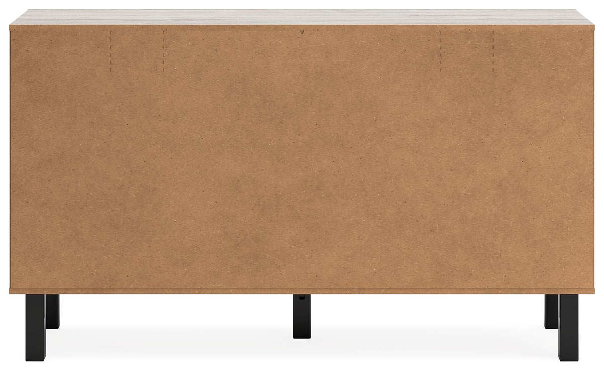 Vessalli - Six Drawer Dresser - Black / Gray