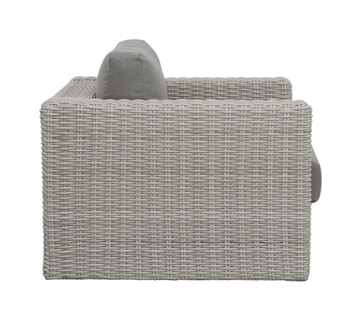 Blakley - Outdoor Swilvel Chair (Set of 2) With Half Round Wicker - Gray
