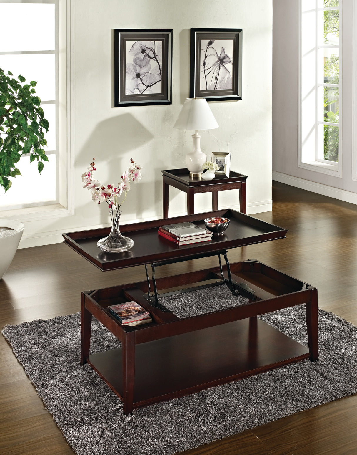 Clemson - Lift Top Cocktail Table - Brown