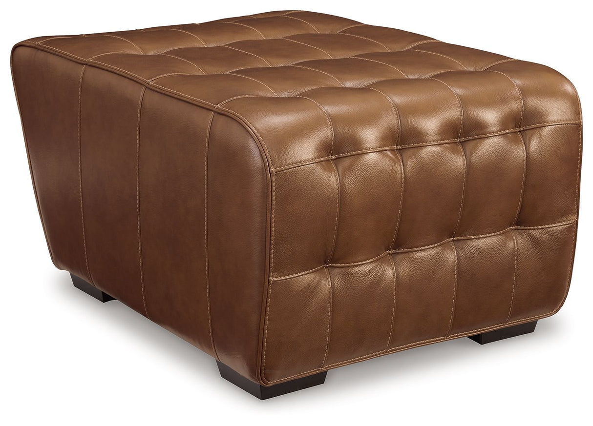 Temmpton - Oversized Accent Ottoman - Chocolate