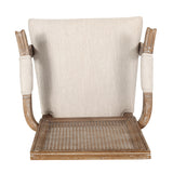 Elegant French Country Style Dining Chair With Cane Backrest