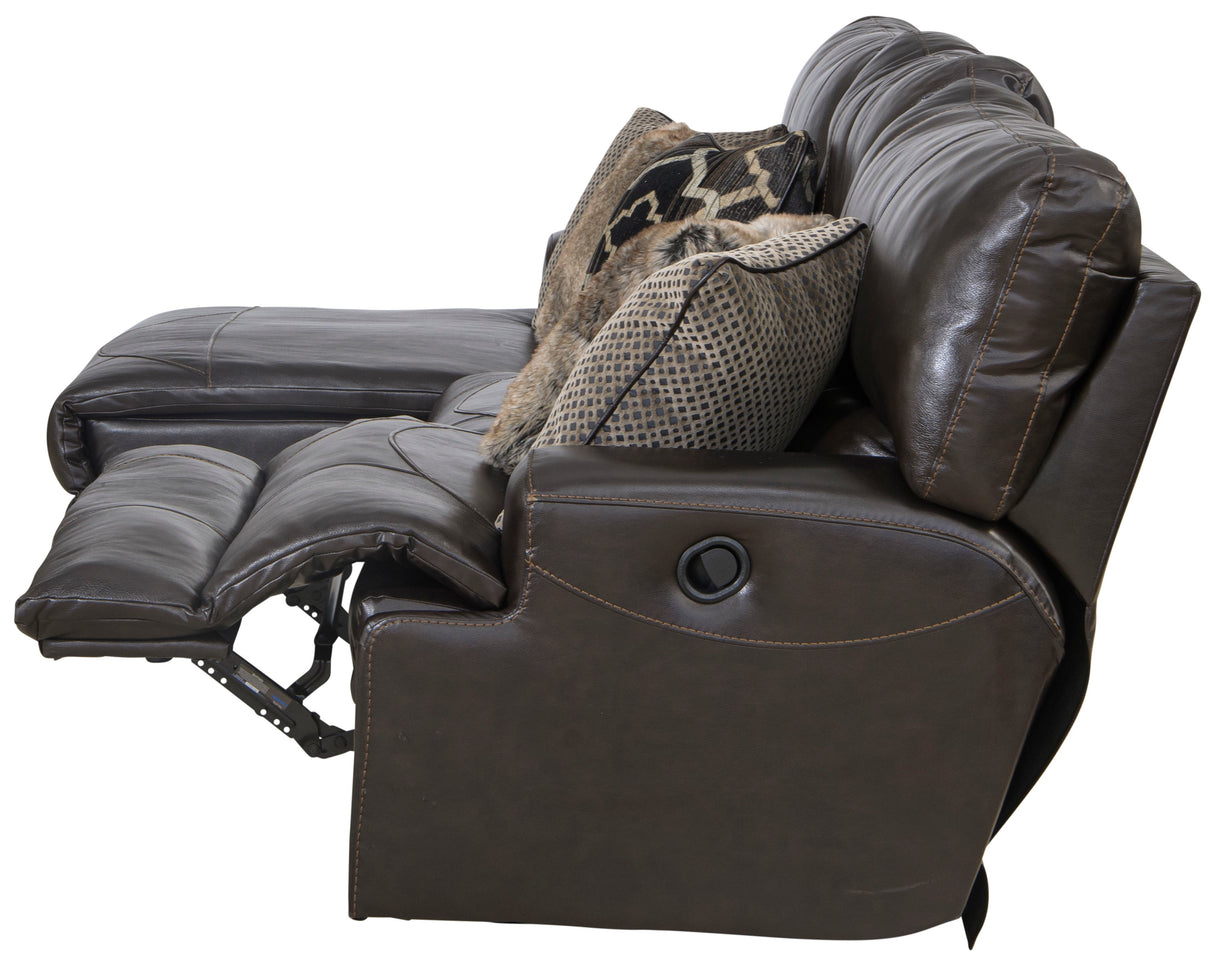 Como - 3 Piece Italian Leather Match Reclining Sofa