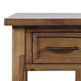 Claremont - Usb Table - Wire Brush Brown