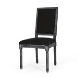 French Country Style Dining Chair With Upholstered Seating And Fluted Legs