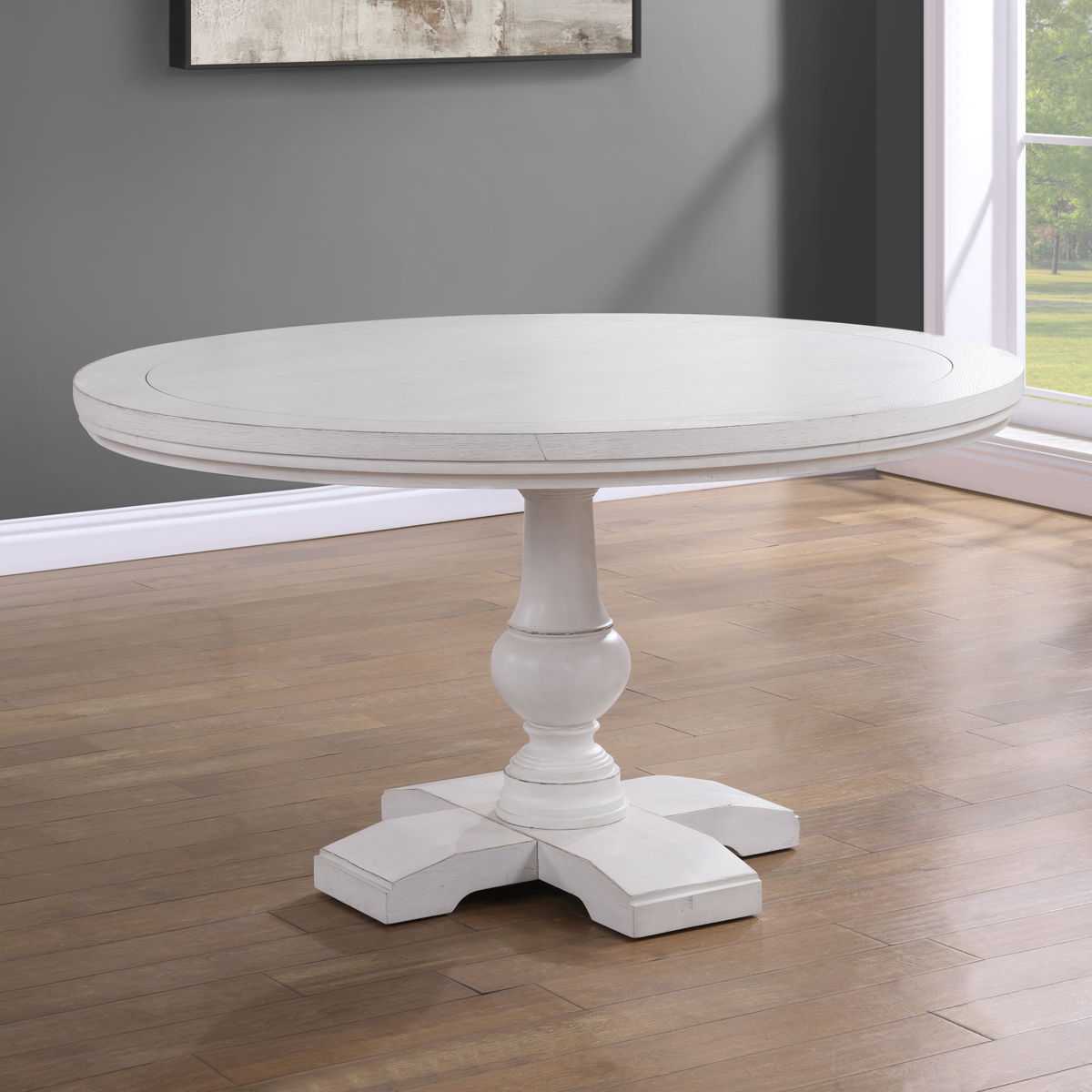 Warren - 54" Round Dining Table - White