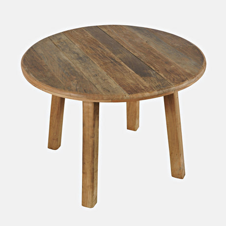 Reclamation - Round Dining Table - Rustic Unfinished Brown