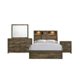 Bailey - Bookcase Panel Bedroom Set With Bluetooth