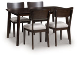 Mallenette - Merlot - Dining Room Table Set (Set of 5)