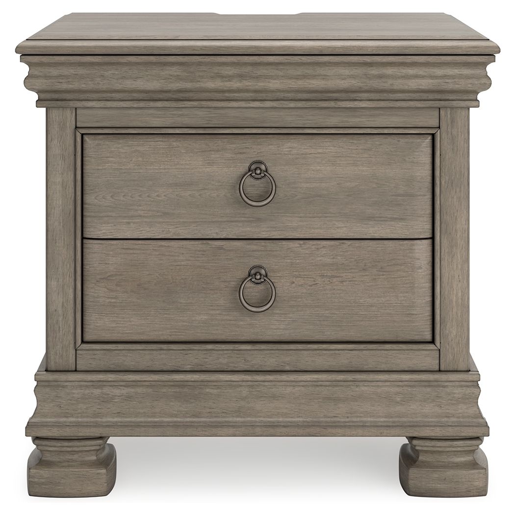 Lexorne - Three Drawer Night Stand - Gray