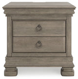 Lexorne - Three Drawer Night Stand - Gray