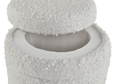 Duntler - Storage Ottoman - Ivory