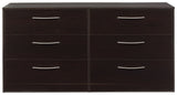 Finch - Black - Six Drawer Dresser