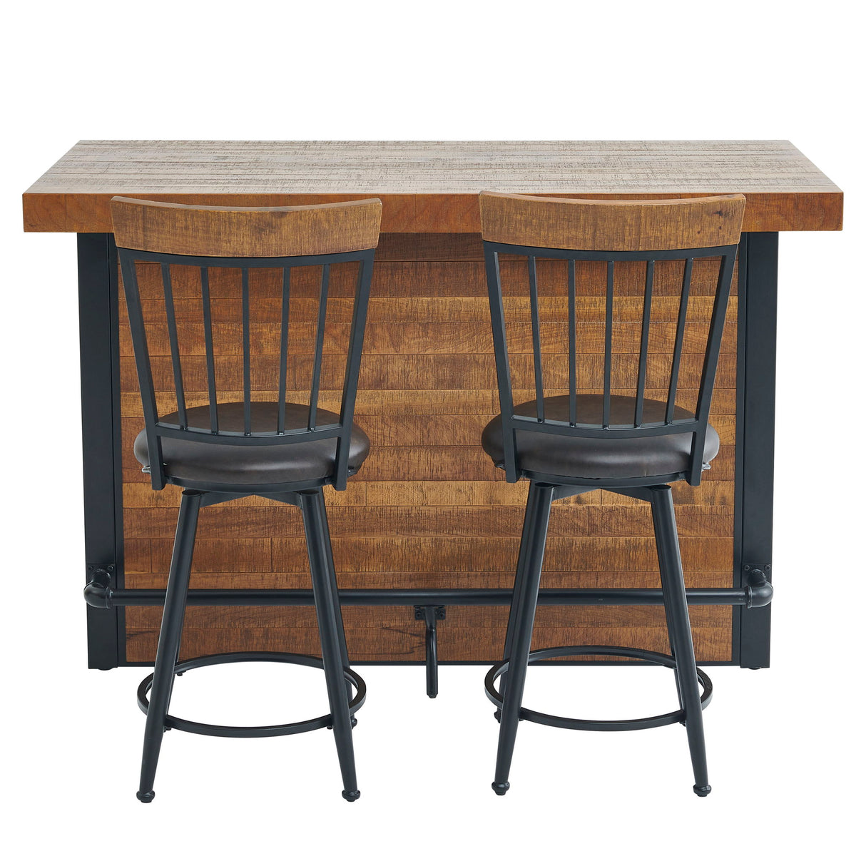Tyler - 3 Piece Dining Set (Bar Table And Chairs) - Light Brown