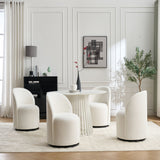 360 Degree Swivel Armless Dining Barrel Chair