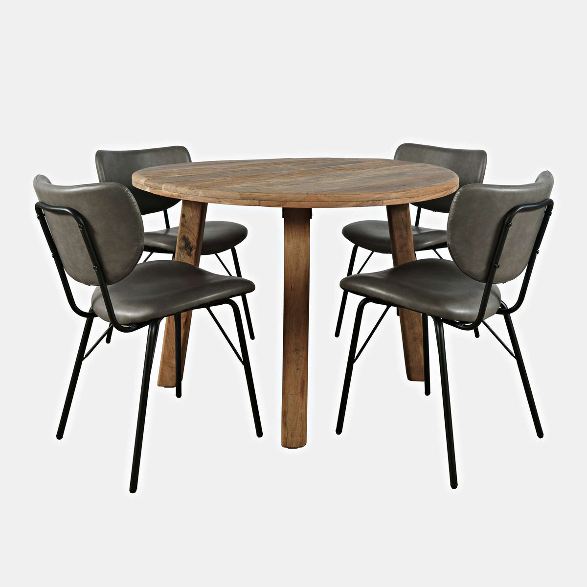 Reclamation - 5 Piece Dining Set With Upholstered Chairs