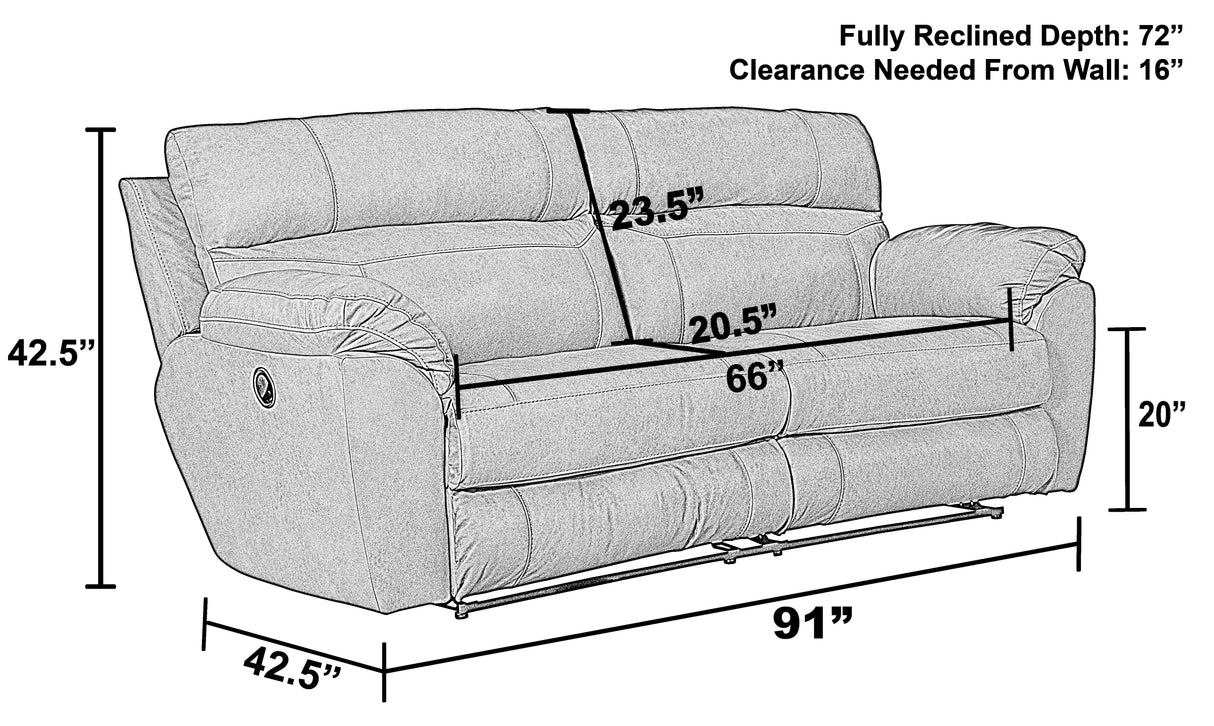 Costa - Lay Flat Reclining Sofa