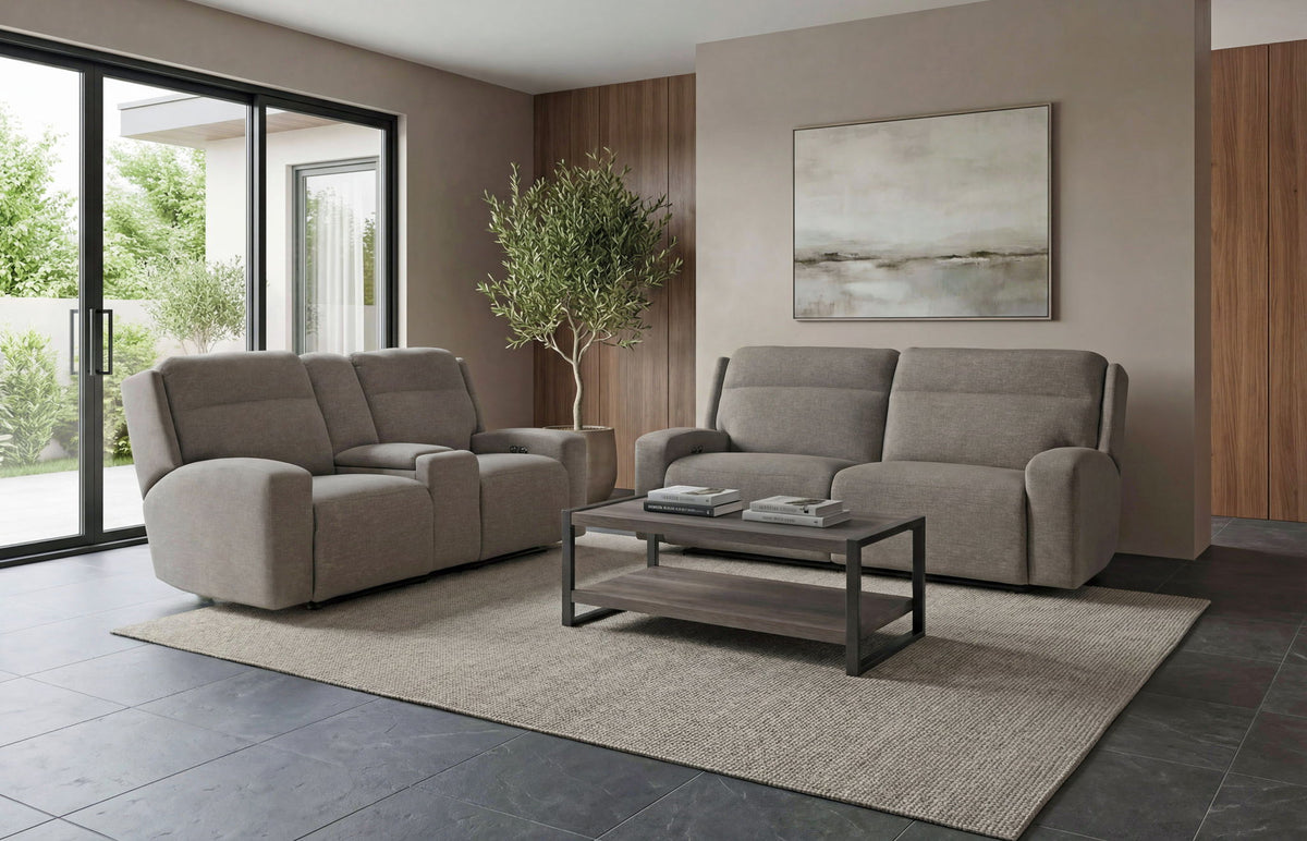 Caleb - Power Headrest Power Reclining Sofa With Auto-Glide - Raisin