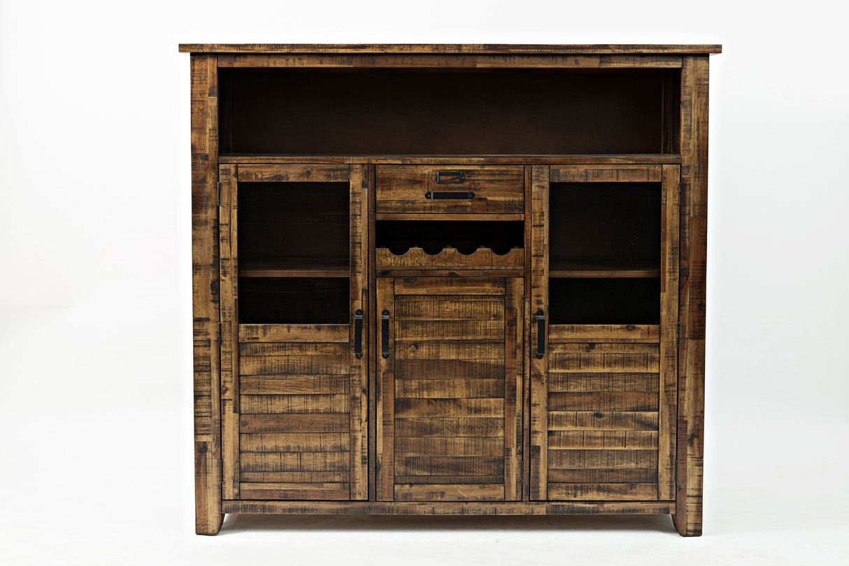 Cannon Valley - Wine Cabinet - Distressed Medium Brown
