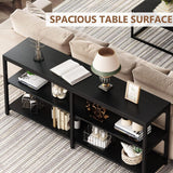 Console Table With X Back Design, Extra Long Storage