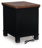 Wildenauer - Brown / Black - Chair Side End Table
