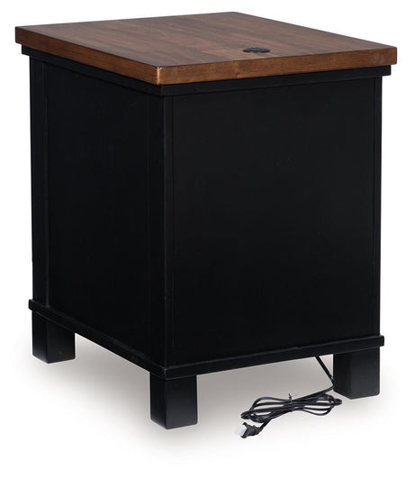 Wildenauer - Brown / Black - Chair Side End Table