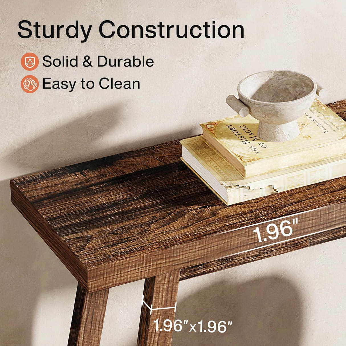 Extra Long Console Table With 2 Tier Open Storage