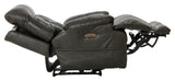 Naples - Power Lay Flat Recliner With Extended Ottoman - Chocolate