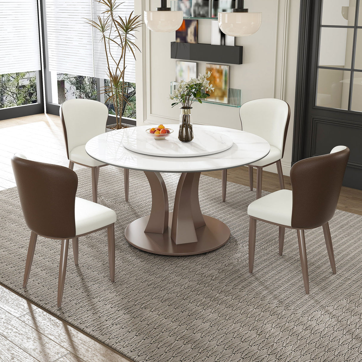 Table With Rotating Tray Scratch & Heat For Kitchen & Restaurant(Table Only - White