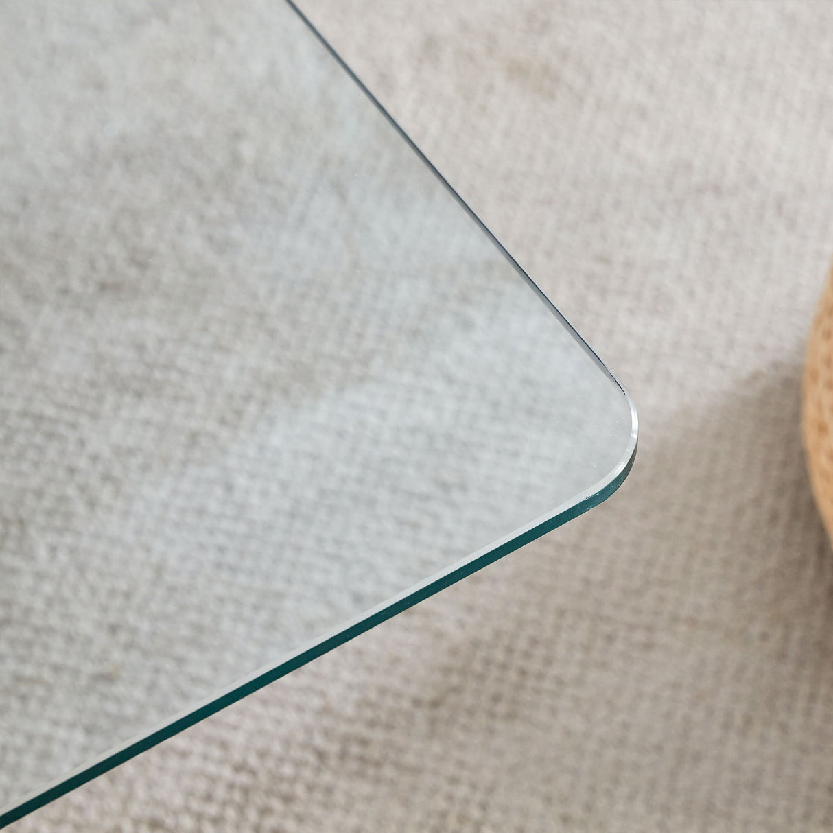 Contemporary Style Glass Top Coffee Table