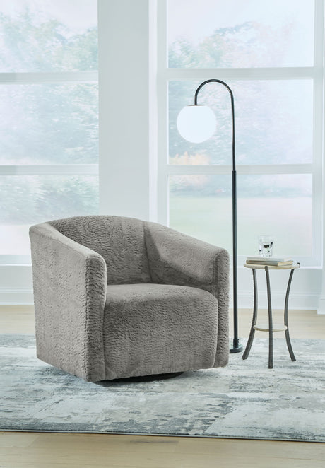 Bramner - Swivel Accent Chair - Charcoal