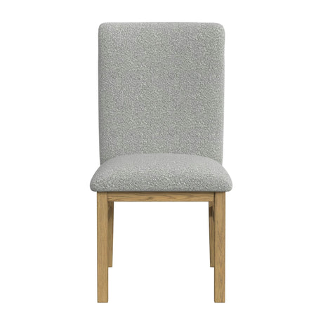 Portland - Square Back Dining Side Chair (Set of 2) - Natural / Gray