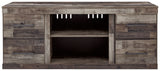 Derekson - LG TV Stand w/Fireplace Option - Multi Gray