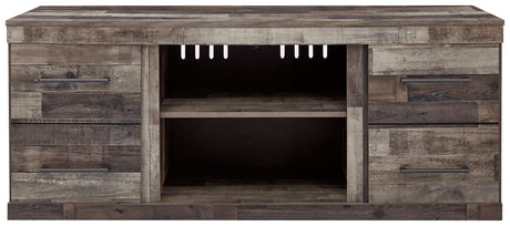 Derekson - LG TV Stand w/Fireplace Option - Multi Gray