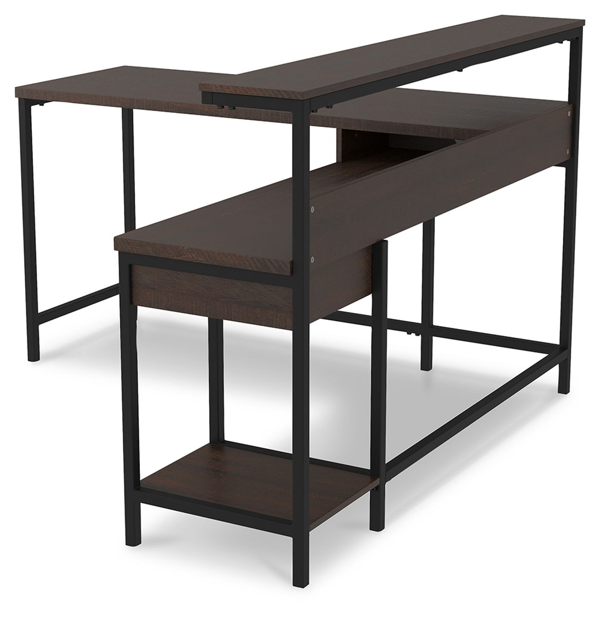 Camiburg - Warm Brown - L-Desk with Storage