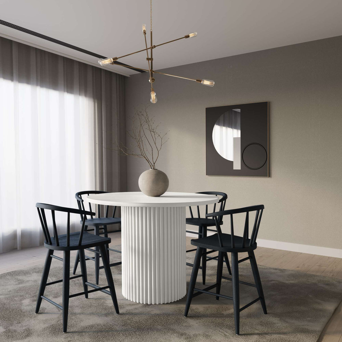 Auden - 5 Piece Counter Height Dining Set - Black