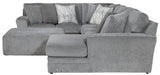 Glacier - Sectional With 9 Accent Pillows And Ottoman Set