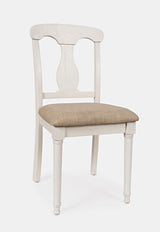 Grafton Farms - Desk Chair - Brushed White / Light Brown