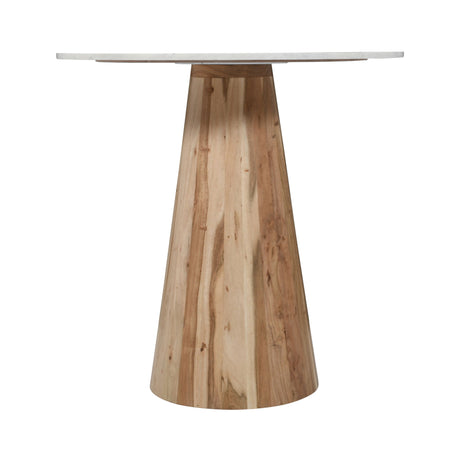 Nolan - 30" Marble Dining Table - Natural / Gray