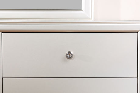 Omni - Dresser And Mirror - Pearl Silver