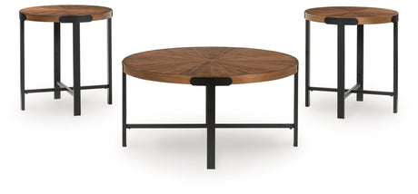 Crosstrail - Brown - Occasional Table Set (Set of 3)